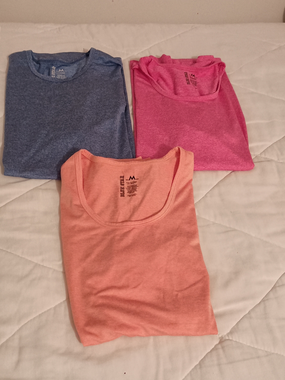 Womens Performance Tank Top - Pink, Blue, Peach